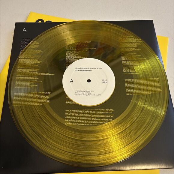 CORRESPONDENCE LP - 2LP Set Correspondence Limited Edition Yellow 2x Vinyl LP - Picture 9 of 11